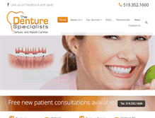 Tablet Screenshot of chatham-dentures.com